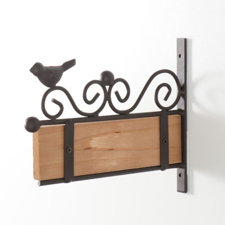 Souvenir on the door of cast iron "Welcome. Bird and patterns" 1.5x18.5x15 cm-2