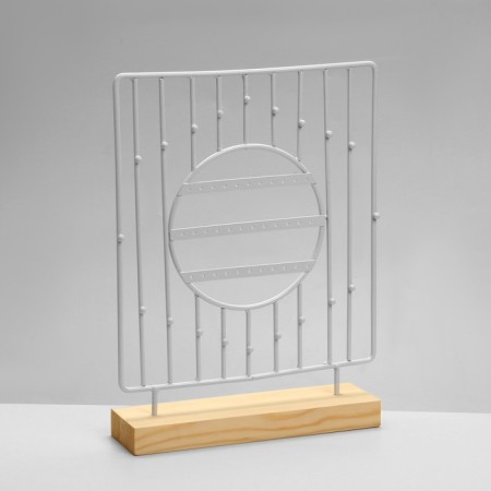 Circle decoration stand, 3 rows, 7 × 29.5 × 26 cm, white color-1