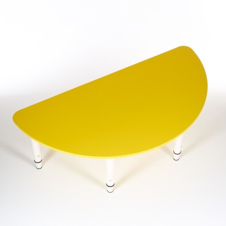 Table semicircle growing GR.0-3 on a metal frame, yellow-1