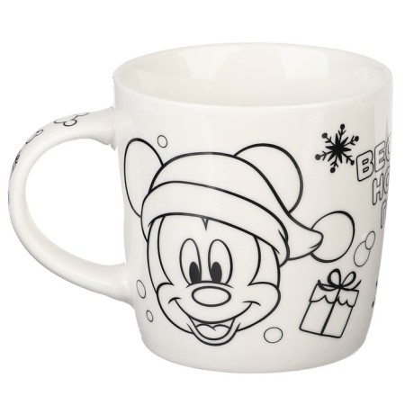 Set of mug for coloring with a Christmas tree, 300 ml "New Year!", Mickey Mouse and his friends-6