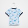 Baby blouse, blue/bunnies, height 74