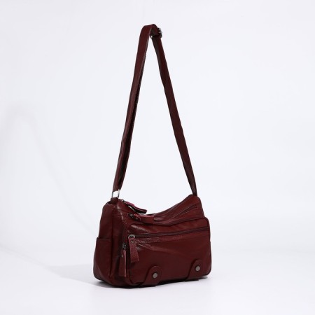 Lurch bag with lightning, dark red color-4