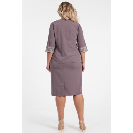 Female suit, size 56, lilac color-9