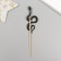 Decor for creativity "Black-Brilliant Snake" 12.5 cm (set 6 pcs)