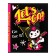 Notebook of 48 sheets in the Kuromi cage, cardboard cover, Soft-Touch lamination, whiteness 92%, block 60 g/m2, mix