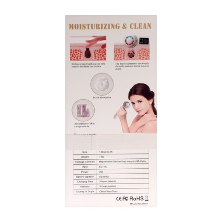 LEM-03 facial cleaning massage, IR-GOGREE, 3 speeds, batteries, 500 mAh, from USB, white-10