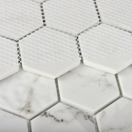 Glass mosaic Bonaparte Volume White, 303x300x6.5 mm-3