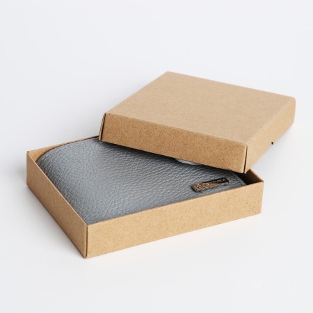 Women's wallet on the button, Textura, color gray color-9