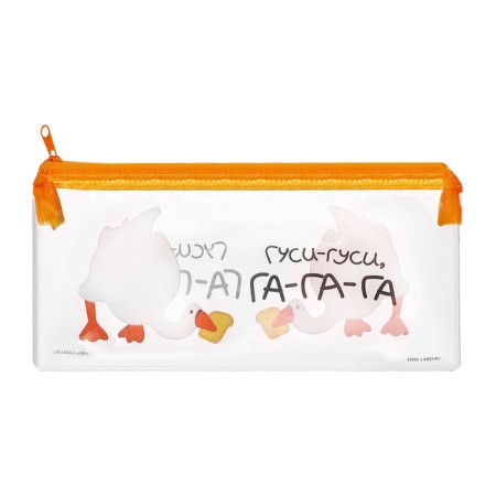Penal soft, 1 compartment, 95 x 205 mm, flat, PVC, calligrata "geese-gushi"-3