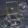 Organizer for storage "Mountains", with a lid, glass, with a mirror -bottom, 1 section, 15 × 15 × 8.5 cm, the color is transparent/copper