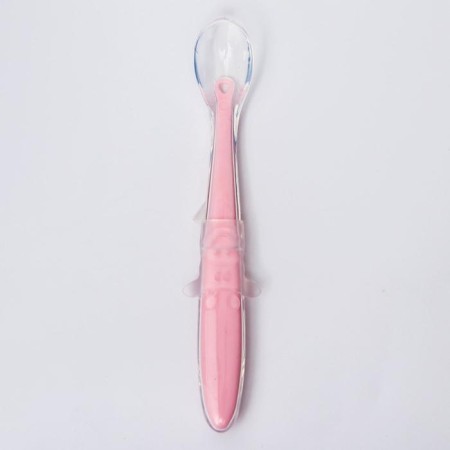 Spoon silicone children's "giraffes", pink color-2
