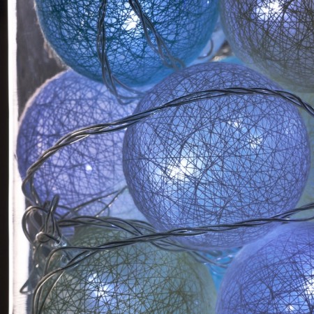 Garland “thread” 5 m with nozzles “pastel”, ip20, transparent thread, 20 LED, white glow, 220 V-2