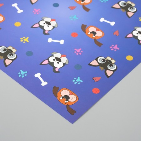Scrapbooking paper "dogs" density 180 grams set 5 pcs 30.5x32 cm-3