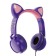 Headphones Quumo Game Cat Purple, Game, microphone, USB+3.5 mm, 2m, purple