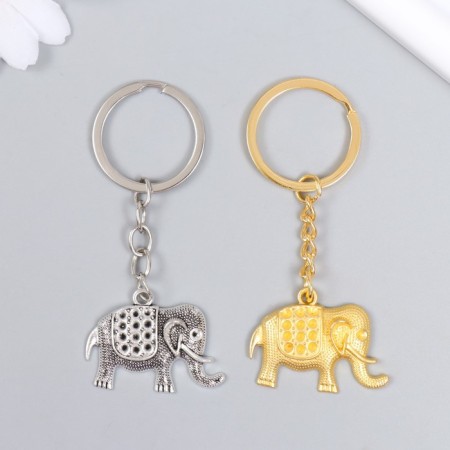 Metal keychain "African Elephant" MIX 3.5x3.5 cm