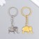 Metal keychain "African Elephant" MIX 3.5x3.5 cm
