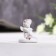 Souvenir Polystone "Angel Sit on the Heart" in a wreath of roses, mix, 3.5x3x4 cm