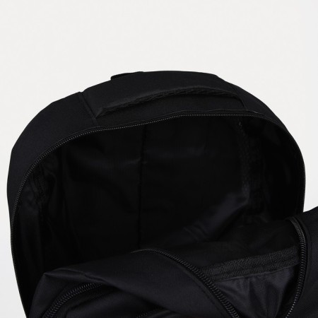 Male backpack on a zipper, 2 parts with a zipper, 5 external pockets, black color-3