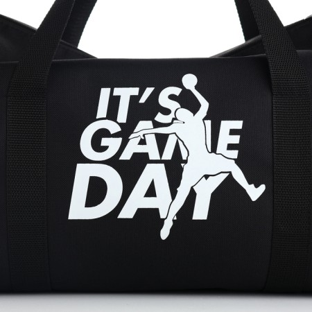Sports bag with lightning, long belt, black color-7