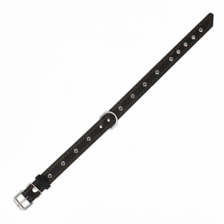 Collar leather two-layer dimensionless, 64 x 3 cm, Osh 30-55 cm, black-4