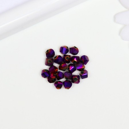 Glass beads, 6 mm, 20 pcs. violet
