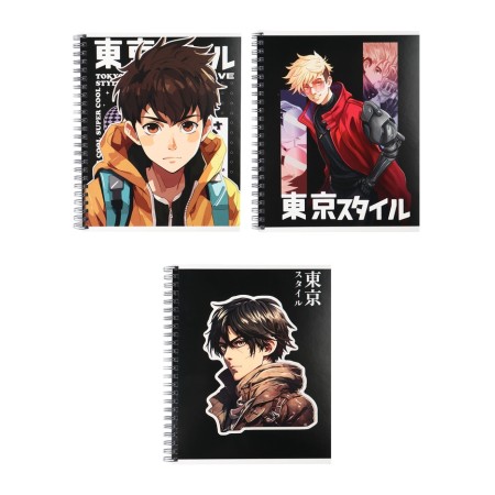 Notebook 96l CL on the crest of anime guy, region chalk cards, block offset mix