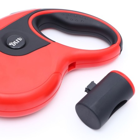 Diil roulette, 8 m, up to 50 kg, tape, rubberized pen, red with black-5