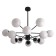 Barensa chandelier 12x40W E27 Black 86x86x75 cm Bayerlux