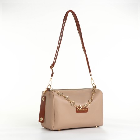 Cross-Bodi Bag on a zipper, beige color-2