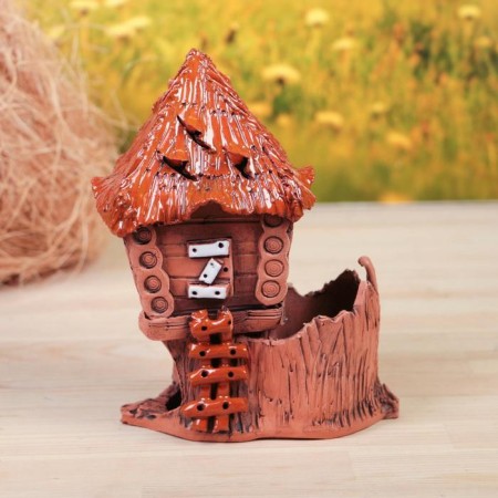 Aroma lace house "Granny Yaga", 18 cm, handmade, mix,-4