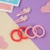 Hair set "Lily" (4 gum 4 cm, 2 invisibility 5 cm) hearts, pink