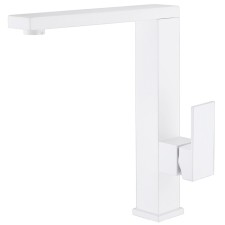 ABBER DAHEIM AF8214W kitchen mixer, single -leaf, pour 210 mm, brass, white