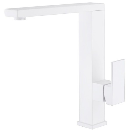ABBER DAHEIM AF8214W kitchen mixer, single -leaf, pour 210 mm, brass, white