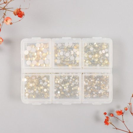 Decor for creativity Glass "Rhinas. Light yellow" d = 2-4.8 mm nr 1188 pcs 6x8x1.5 cm-4