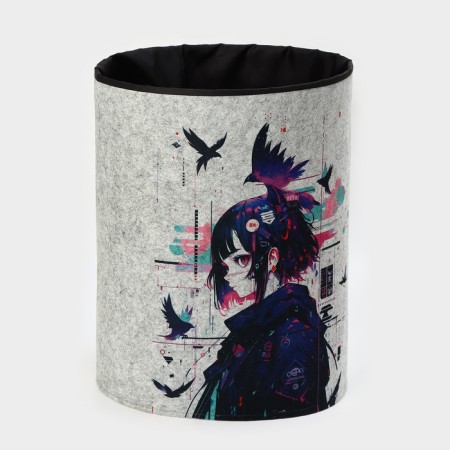 Organizer for storage "anime", on ties, 40 × 32 × 48 cm, 42 l, gray-2