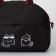Sports bag with lightning, external pocket, long belt, black/red color