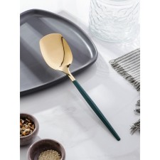 Stainless steel blade Magistro “Grace”, length 26 cm, handle color green, golden color of gold