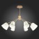 Ceiling EVOLUCE lamp. Sle155902-08. Mario. 8x40 watts, E14, 79x79x54 cm, golden color