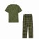 Home costume (T -shirt, trousers) male, green color, size 48