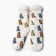 Women's socks with fur, white color/dinosaur, size 36-40