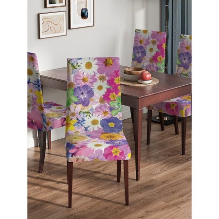 Czech for a chair "Symphony from flowers", decorative, velor-2