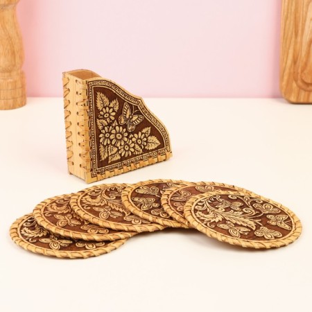 Set of stands for hot "butterflies", birch bark-3