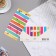 Envenue for money "Bright birthday!" glitter, congregre, stripes, blue tone, orange then