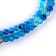 Beads made of natural stone "Blue Agat" set 58 pcs., Size 1 pc. - 6 mm