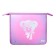 Folder for notebooks A5, 240 x 205 x 40 mm, lightning from above, plastic, PT 73-12, "Bear with a bow" (voluminous 3D risuki with a metallic effect)