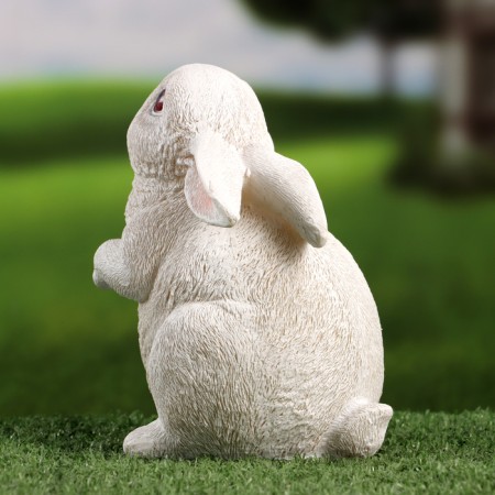 Garden figure "Hare" White, 11x11x18cm ////-1