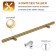 Cappio rating handle, lightweight, d = 12 mm, m/o 224 mm, gold color