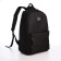 Young backpack from textiles with a zipper, USB, 5 pockets, black color