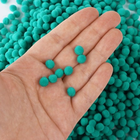 Pompons for creativity and decor "Green", 55 grams-2