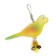 Toy for birds "Bird" with a bell, 11.9 x 3.4 x 12.5 cm, yellow